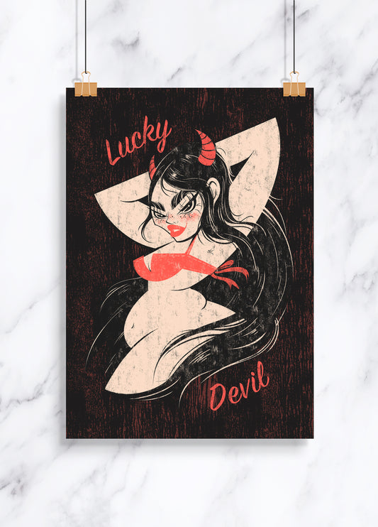 Lucky Devil Mini Print